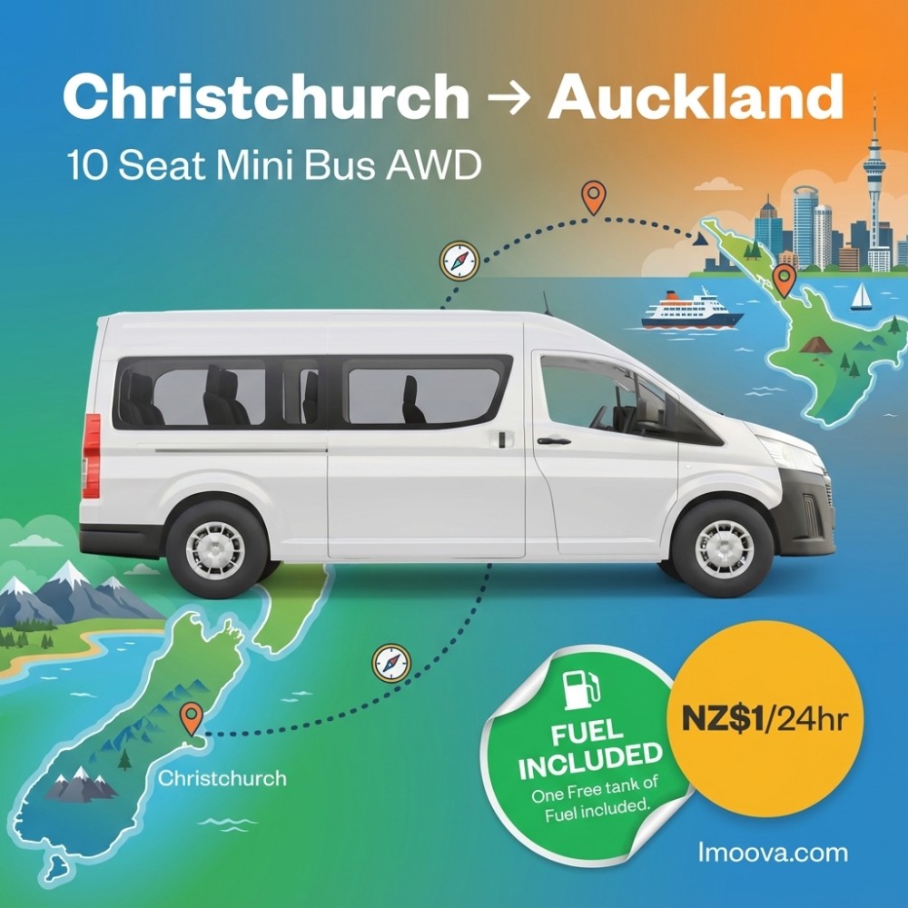 10 Seat Mini Bus AWD available for relocation from Christchurch to Auckland