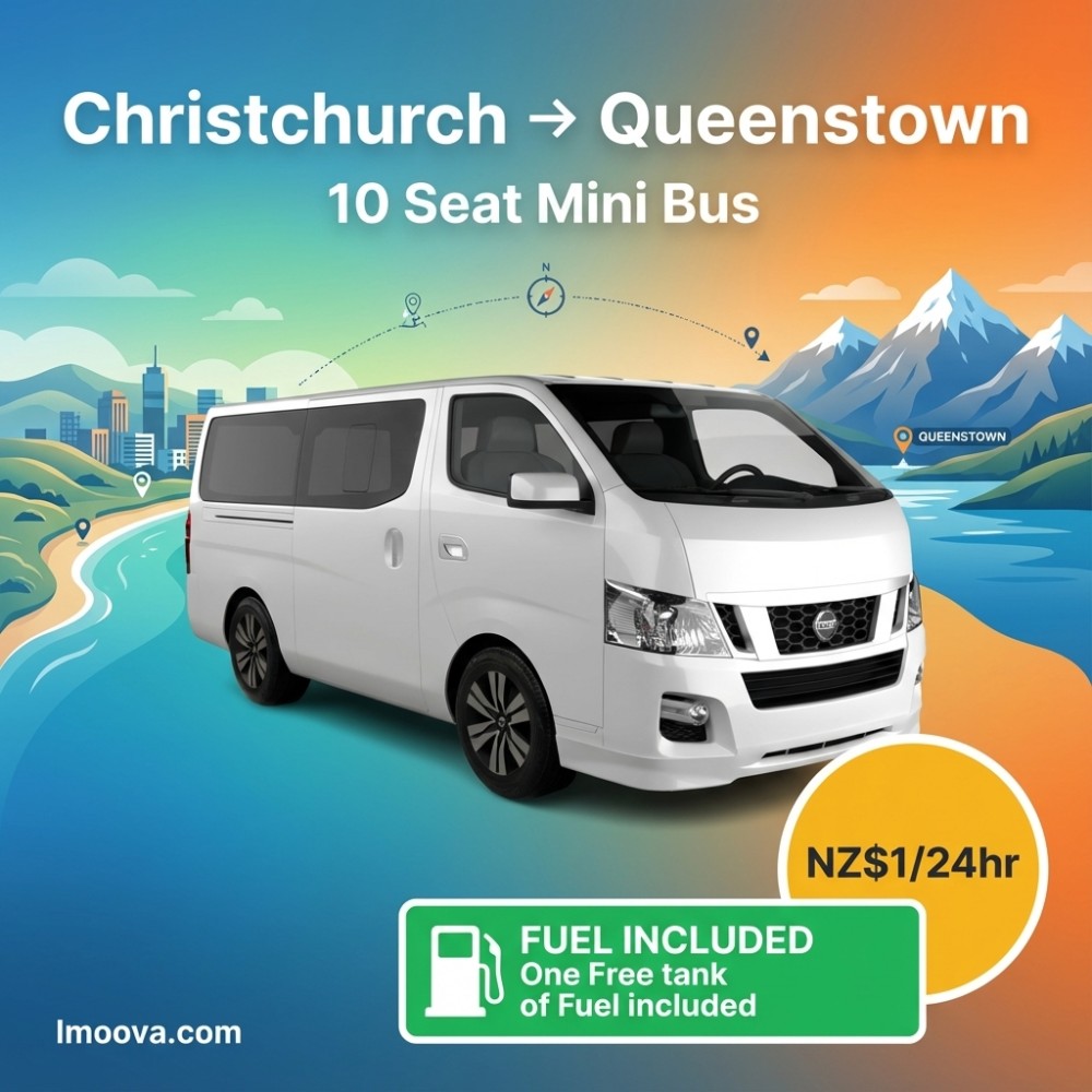 10 Seat Mini Bus available for relocation from Christchurch to Queenstown