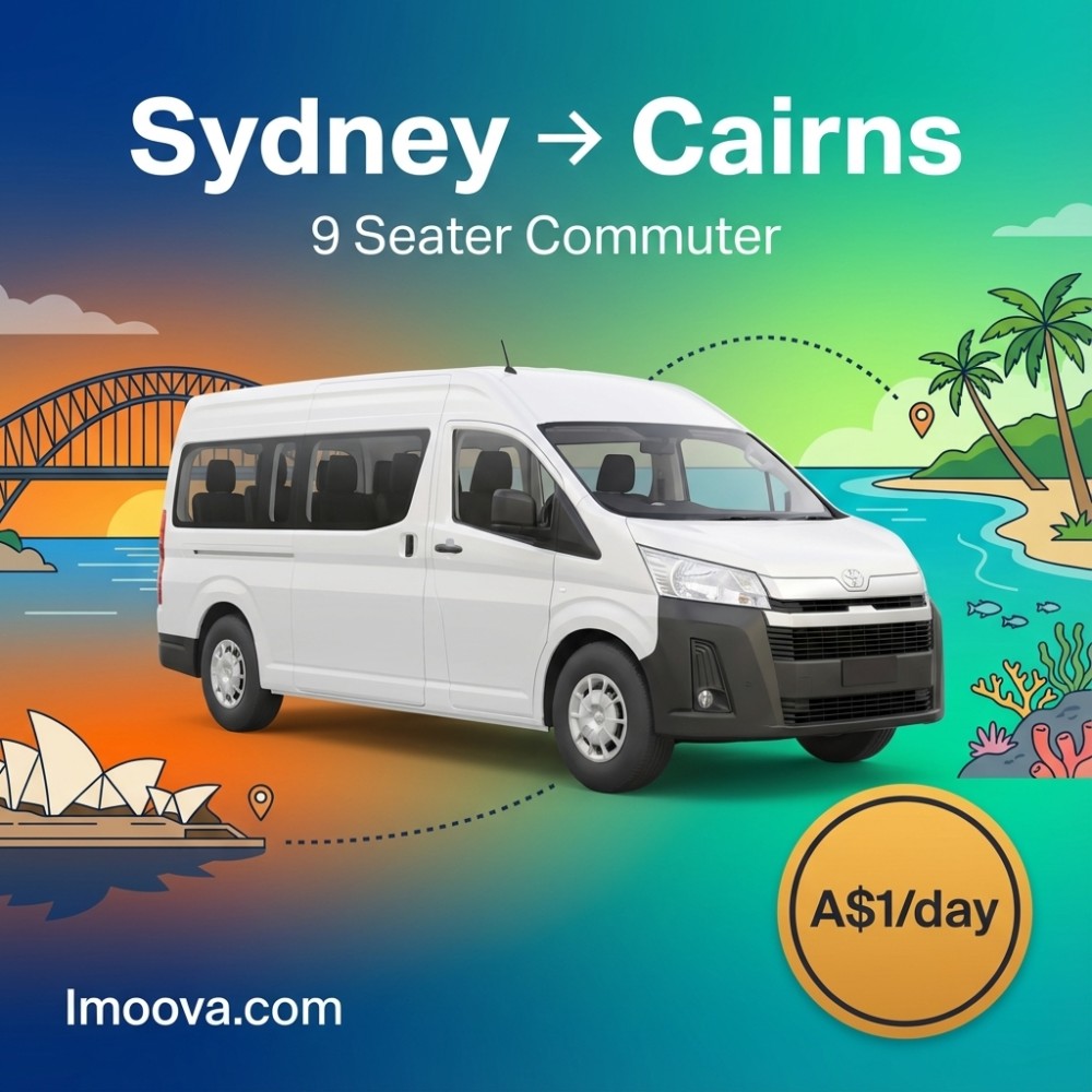 9 Seater Commuter available for relocation from Sydney to Cairns
