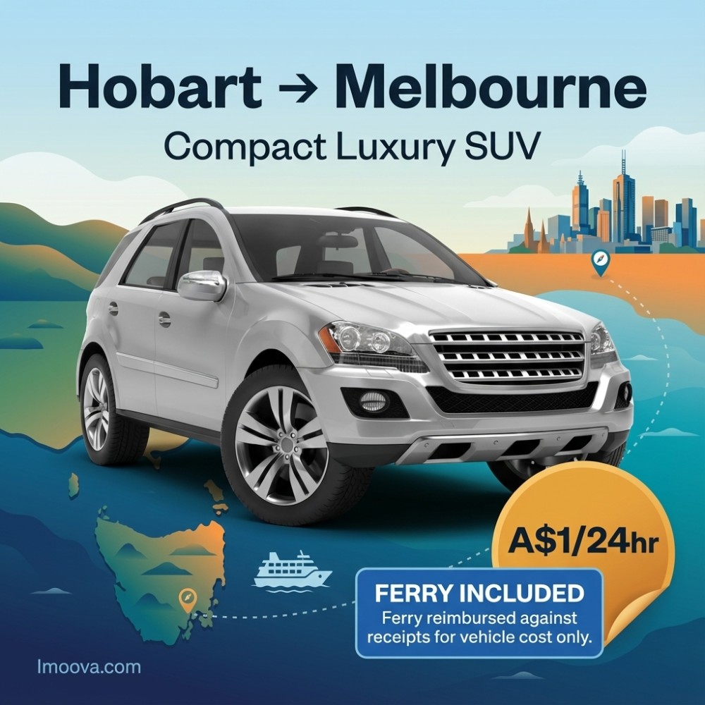 Compact Luxury SUV available for relocation from Hobart to Melbourne