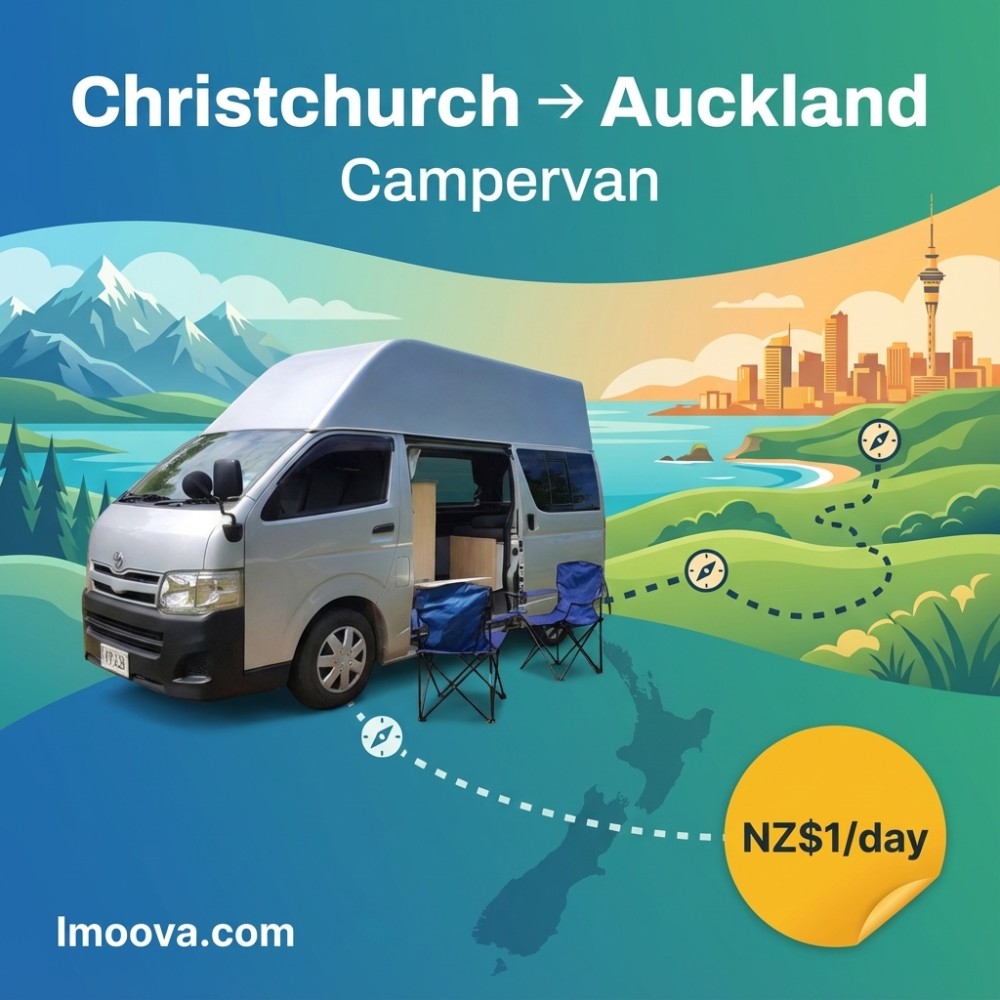 Campervan - Christchurch to Auckland