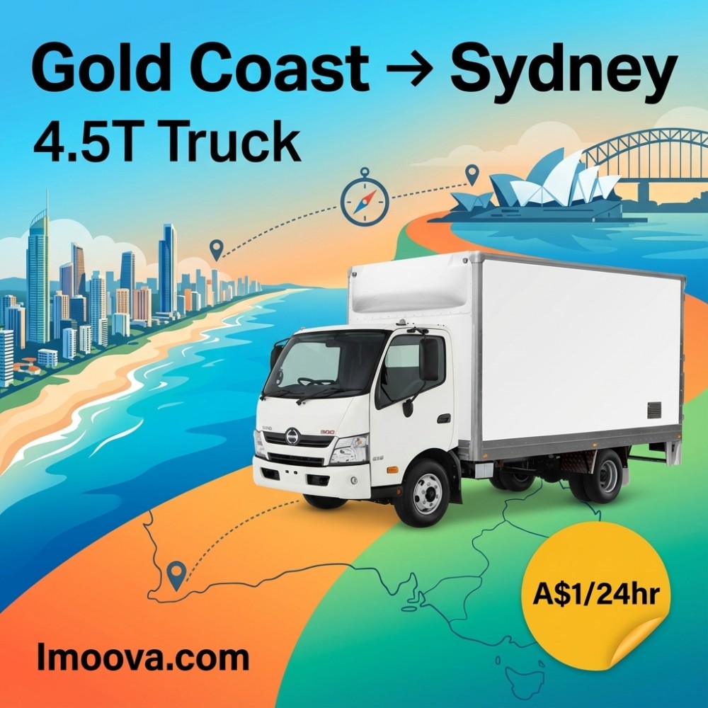 4.5T Truck available for relocation from Gold Coast to Sydney