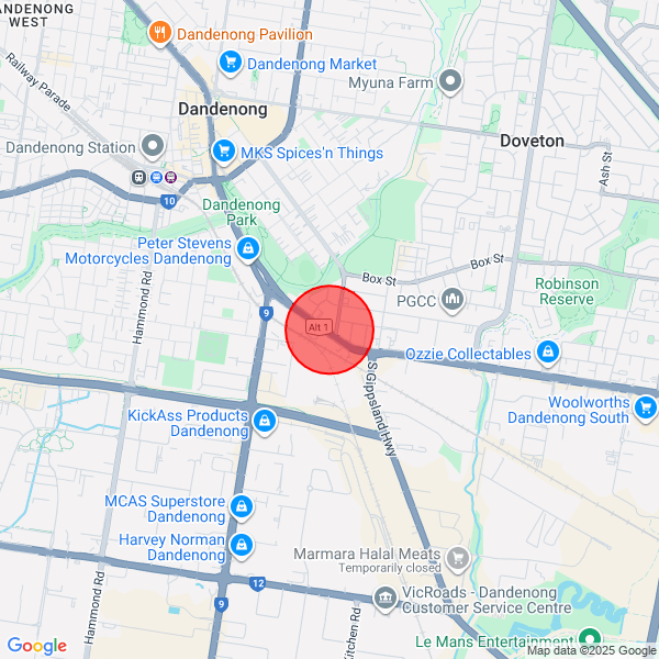 map of delivery location