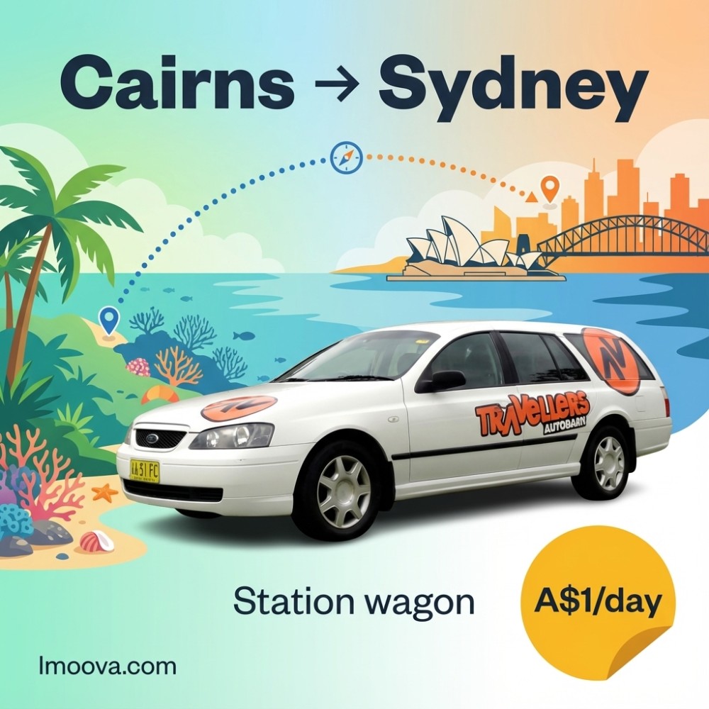 Station wagon available for relocation from Cairns to Sydney