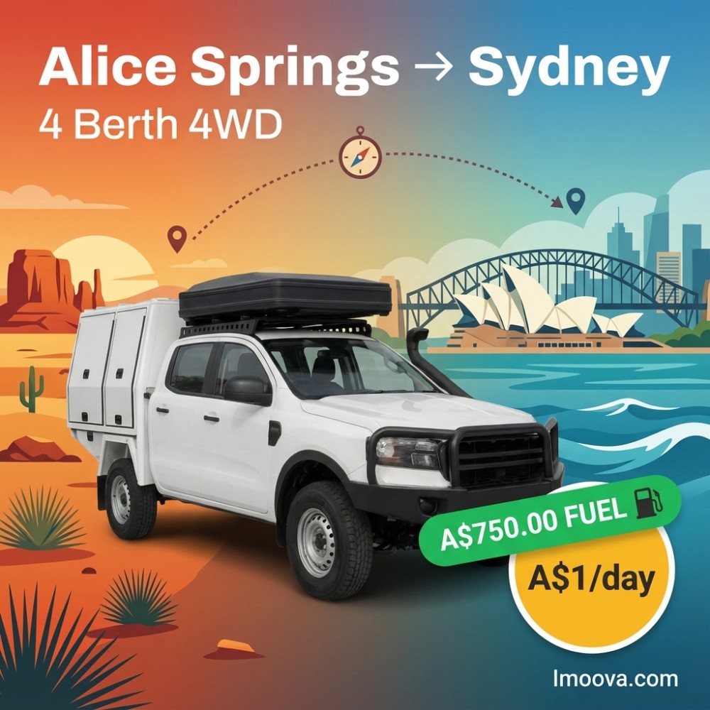 4 Berth 4WD available for relocation from Alice Springs to Sydney