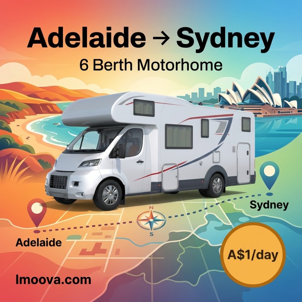 6 Berth Motorhome available for relocation from Adelaide to Sydney