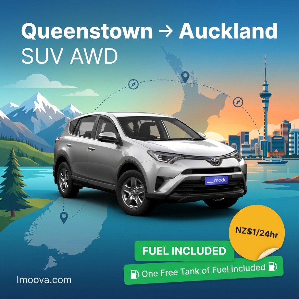SUV AWD available for relocation from Queenstown to Auckland