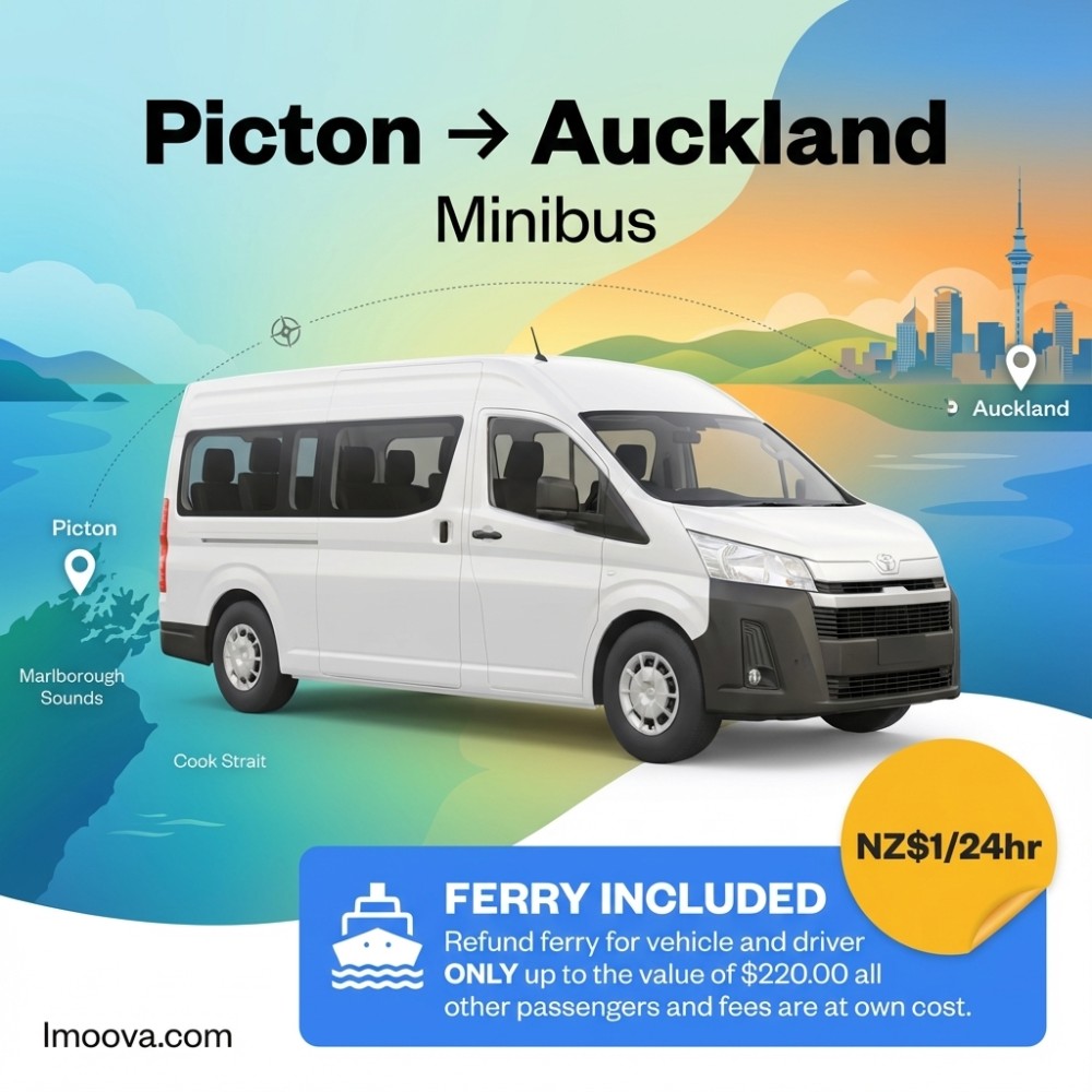 Minibus available for relocation from Picton to Auckland