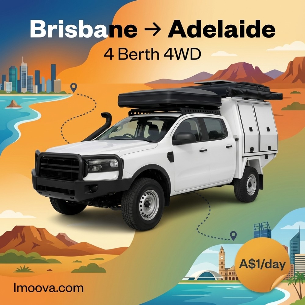 4 Berth 4WD available for relocation from Brisbane to Adelaide