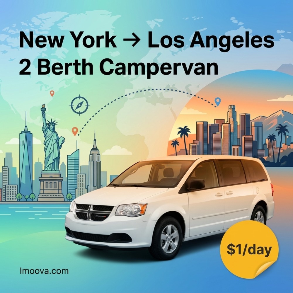 2 Berth Campervan available for relocation from New York to Los Angeles