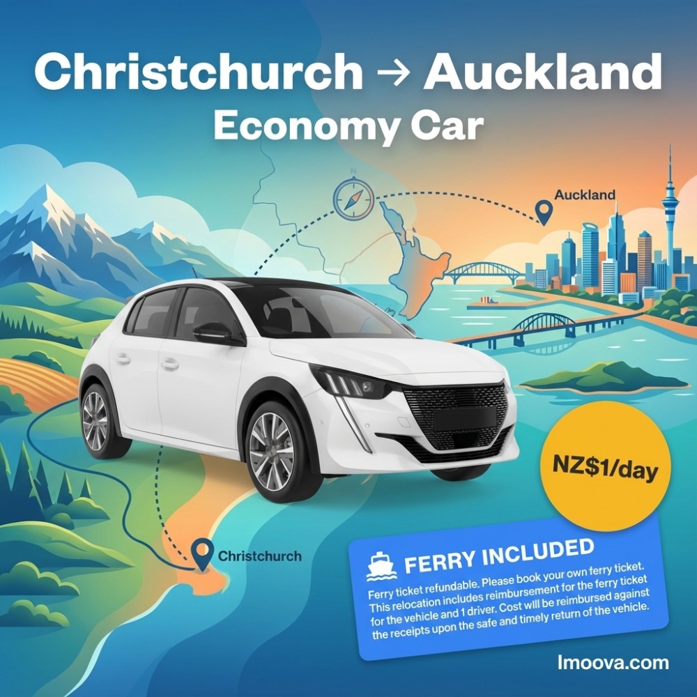 Economy Car available for relocation from Christchurch to Auckland