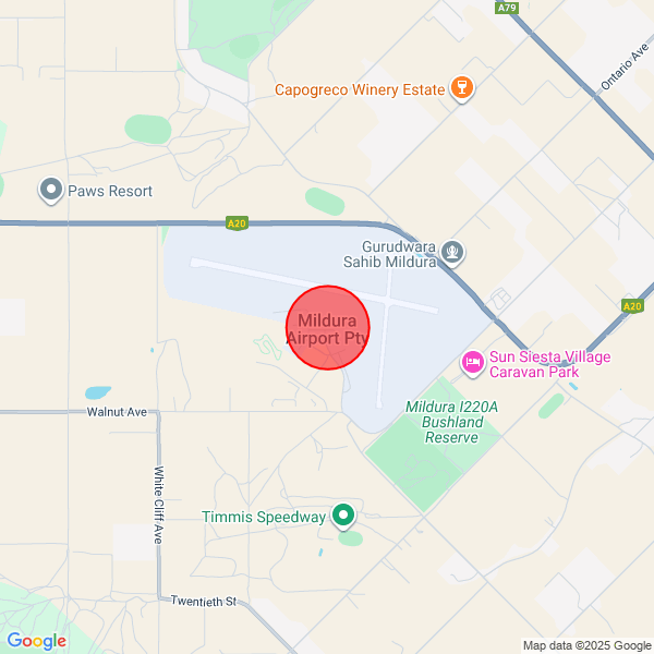 map of delivery location