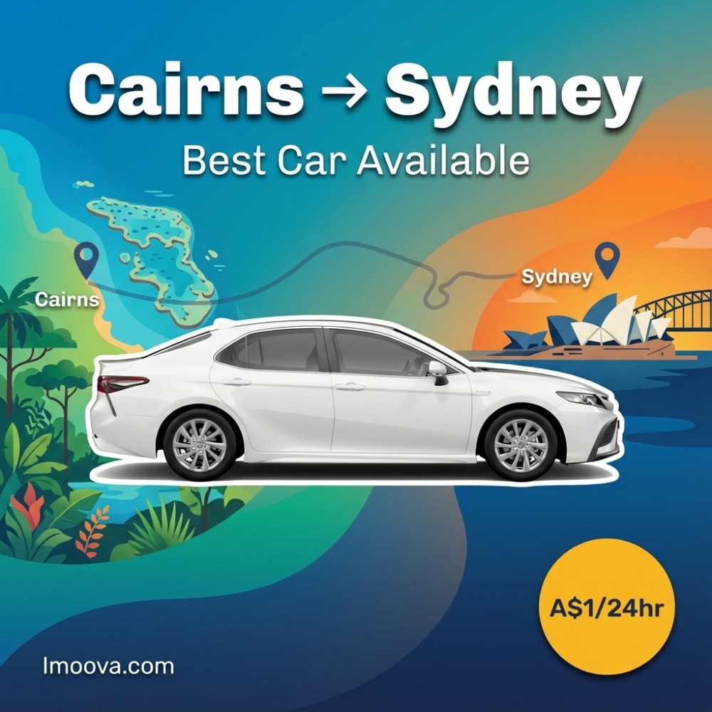 Best Car Available available for relocation from Cairns to Sydney