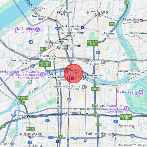 map of departure location