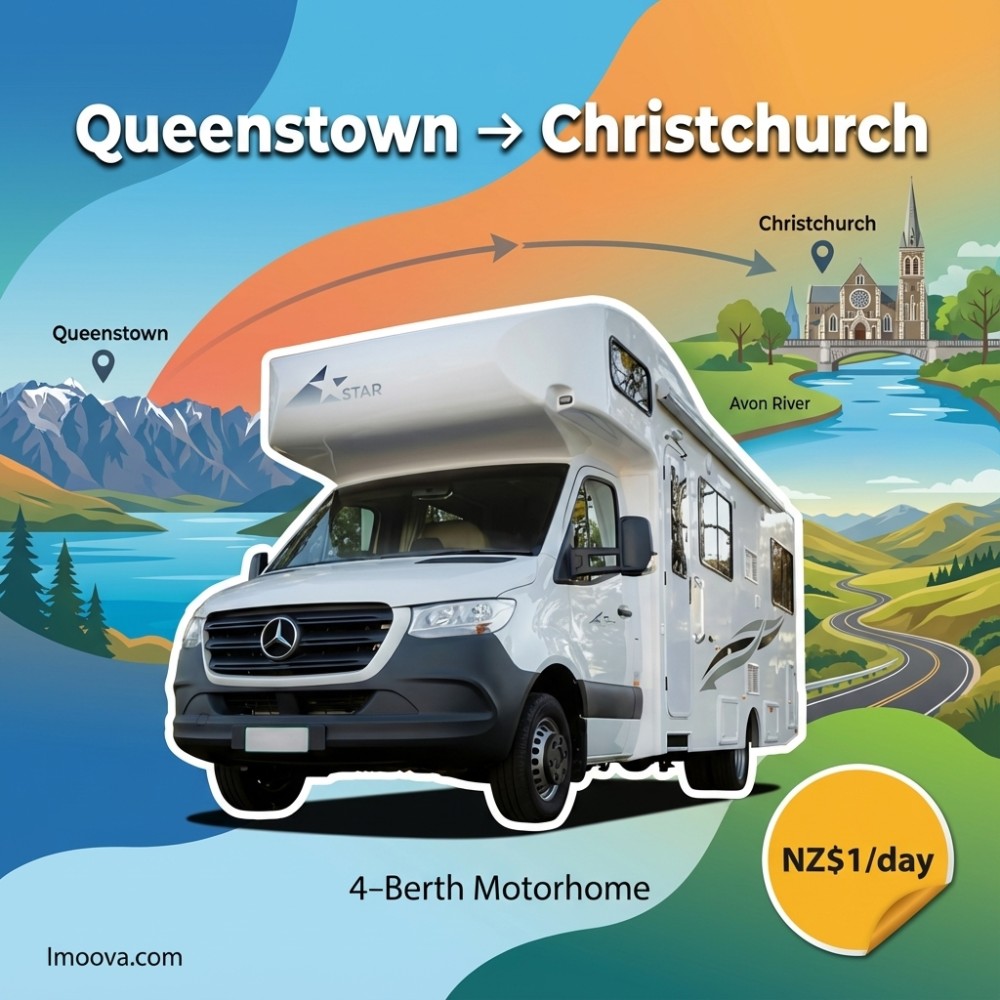 4-Berth Motorhome available for relocation from Queenstown to Christchurch