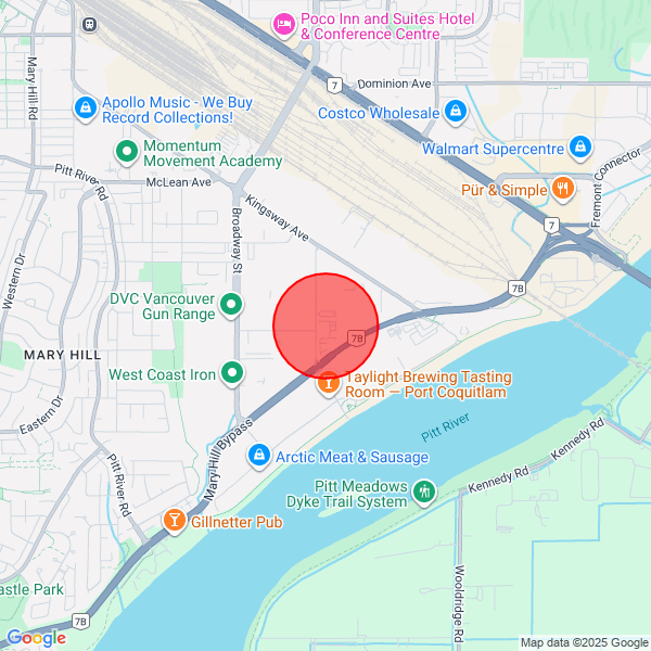 map of delivery location