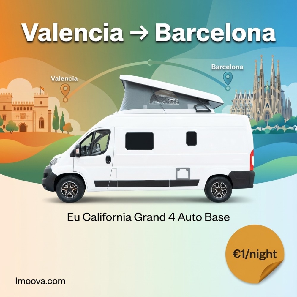Eu California Grand 4 Auto Base available for relocation from Valencia to Barcelona