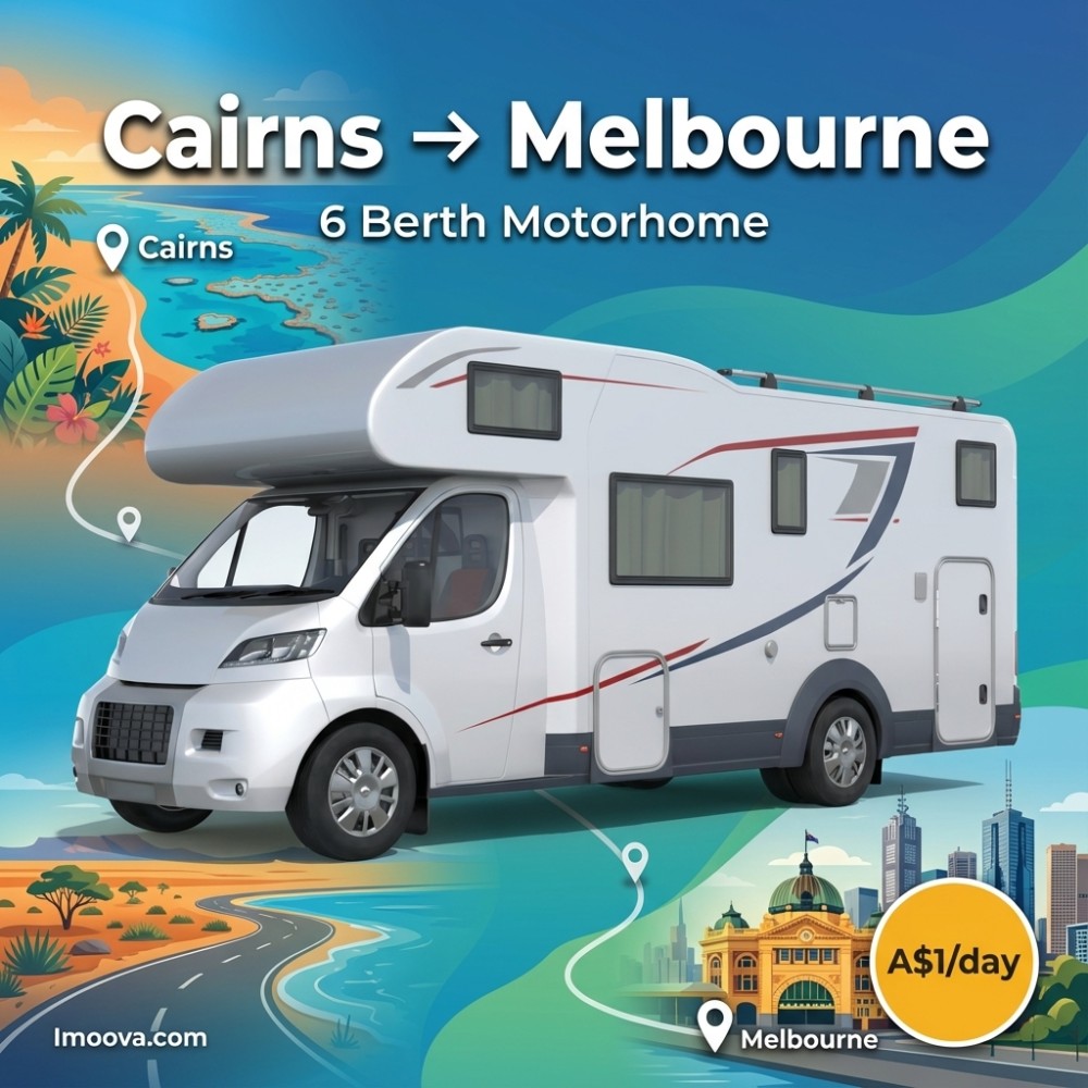 6 Berth Motorhome available for relocation from Cairns to Melbourne