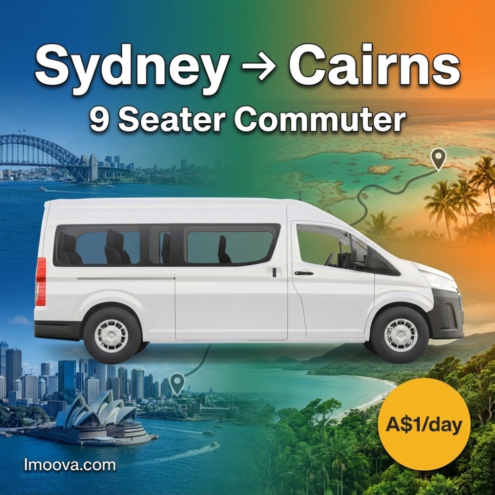 9 Seater Commuter available for relocation from Sydney to Cairns