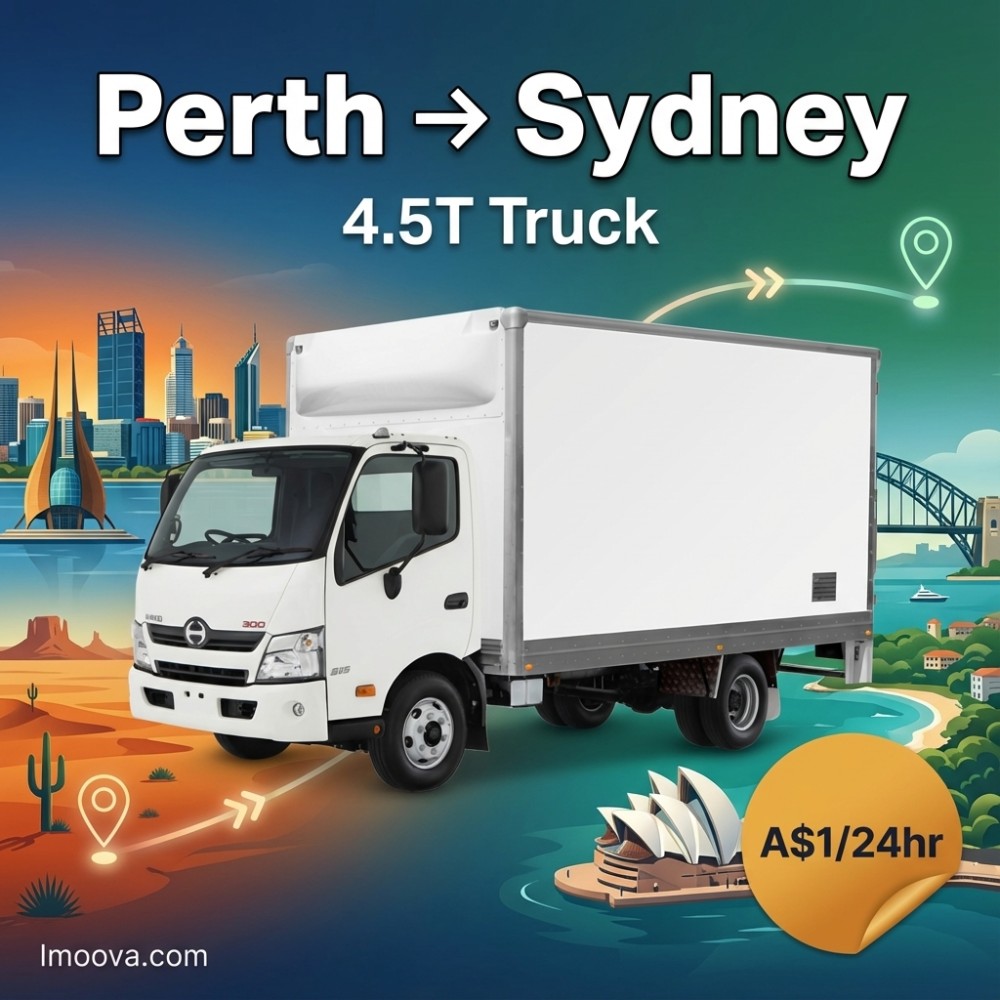 4.5T Truck available for relocation from Perth to Sydney