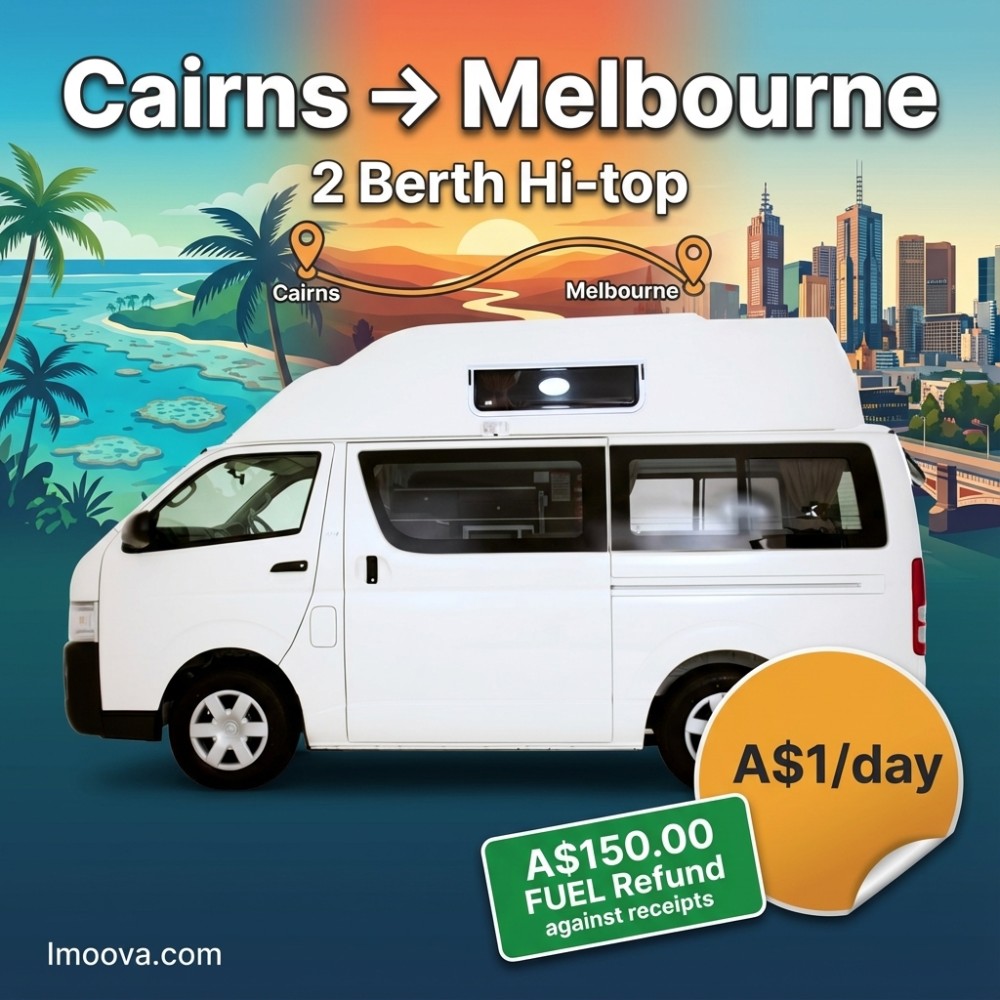 2 Berth Hi-top available for relocation from Cairns to Melbourne