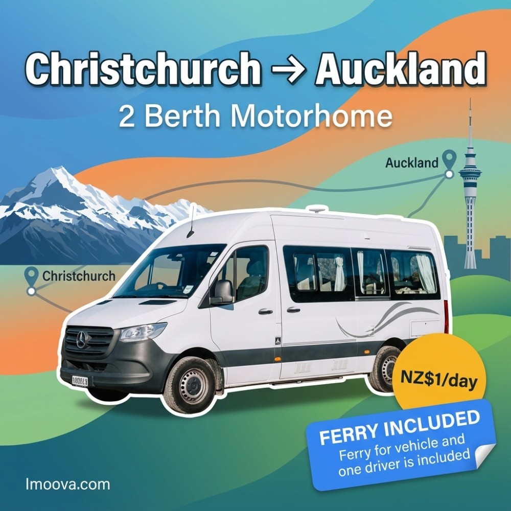 2 Berth Motorhome available for relocation from Christchurch to Auckland