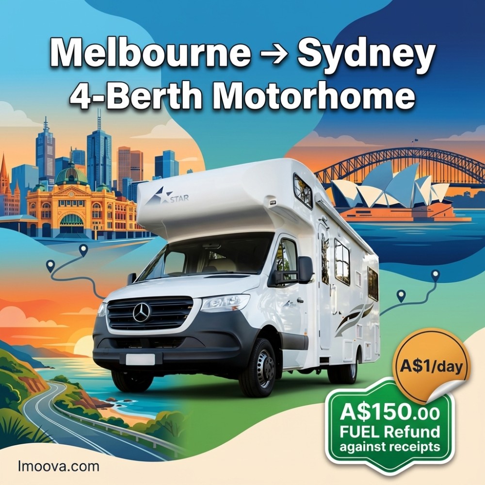 4-Berth Motorhome - Melbourne to Sydney