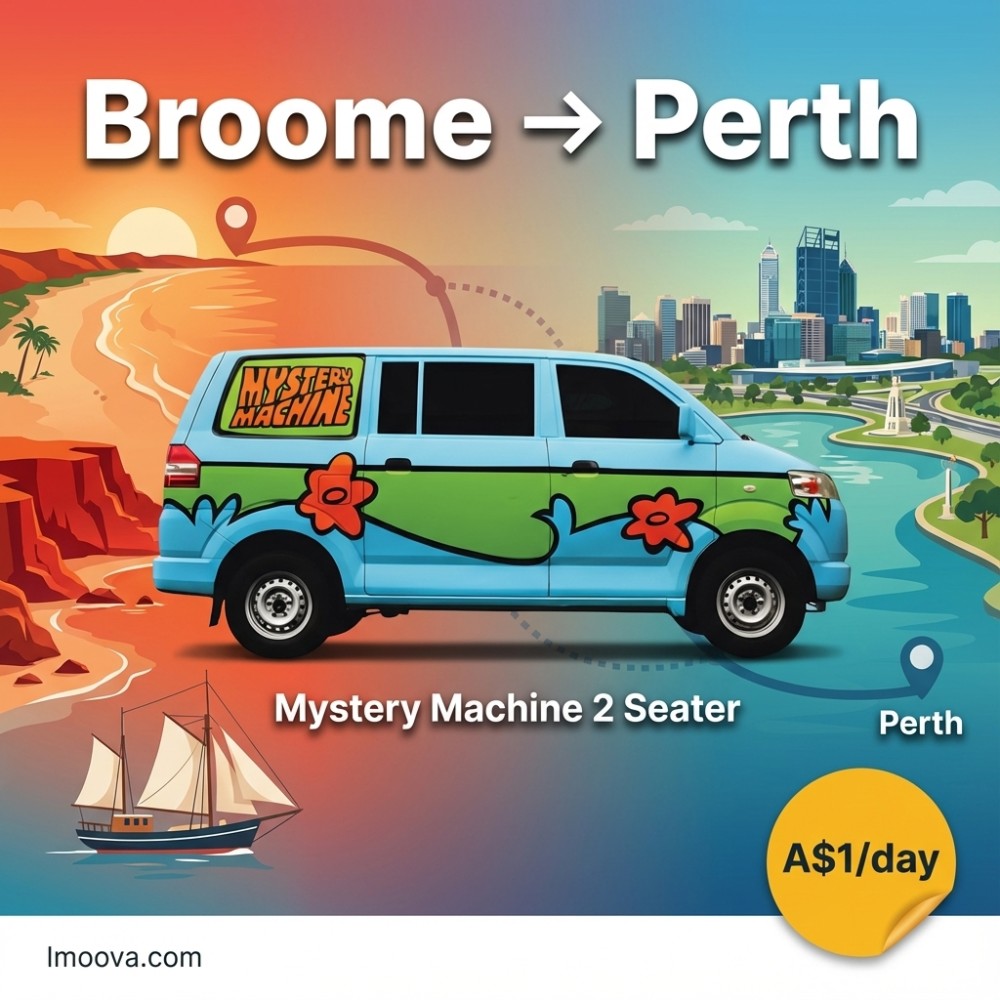 Mystery Machine 2 Seater available for relocation from Broome to Perth