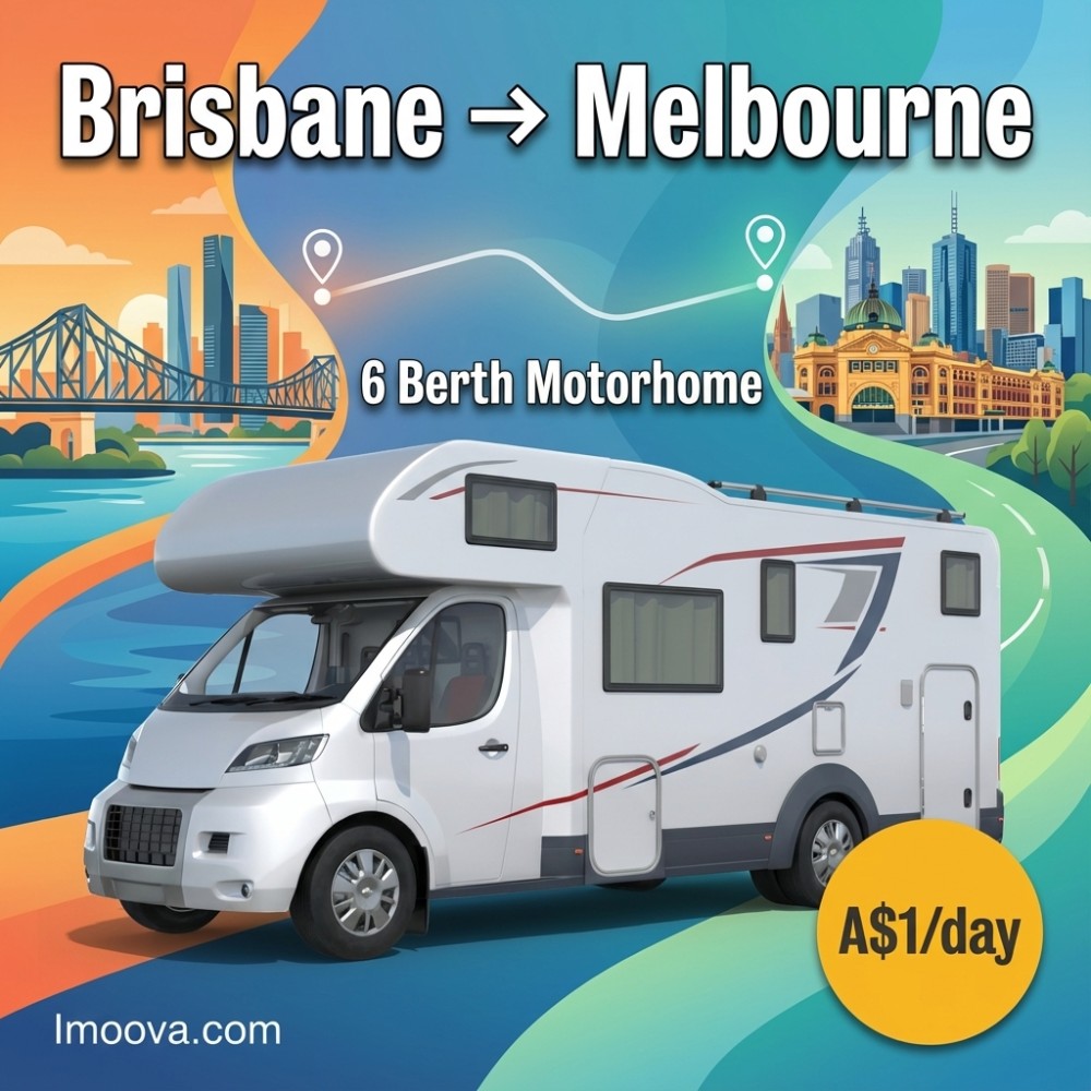6 Berth Motorhome - Brisbane to Melbourne