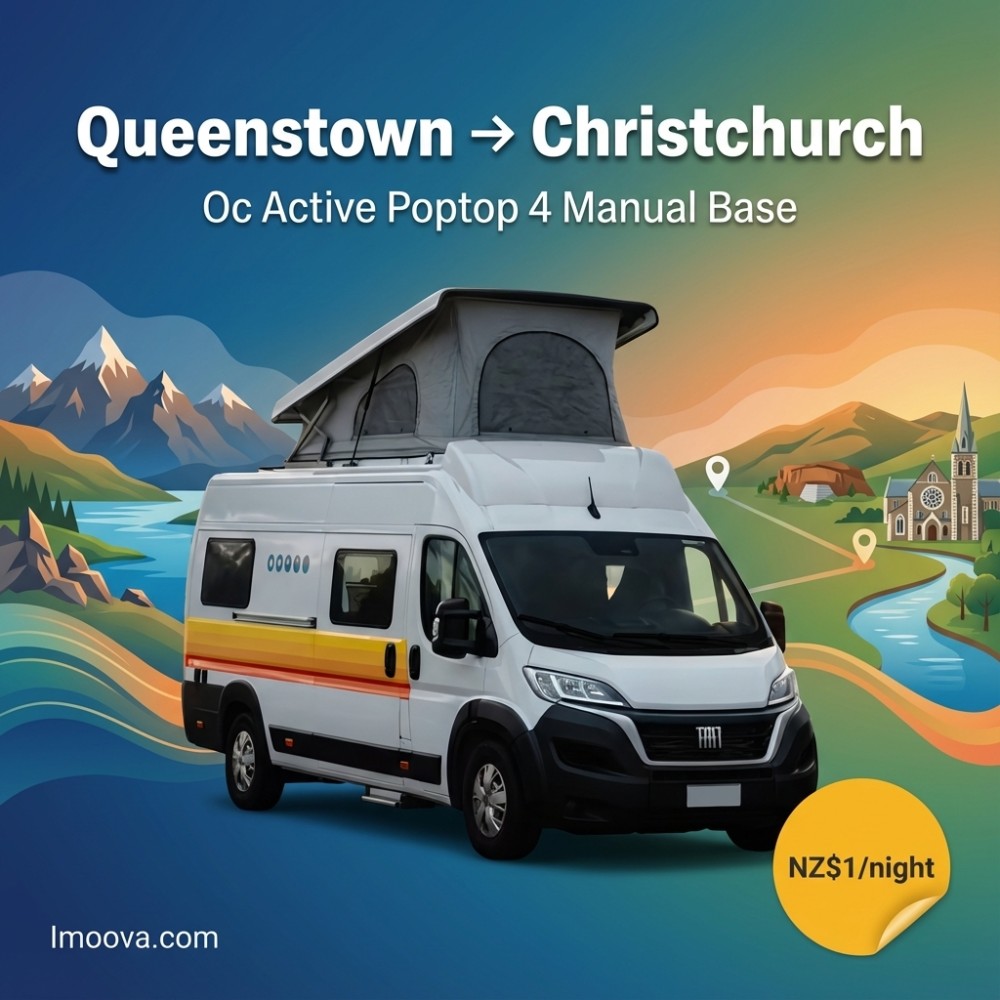 Oc Active Poptop 4 Manual Base available for relocation from Queenstown to Christchurch