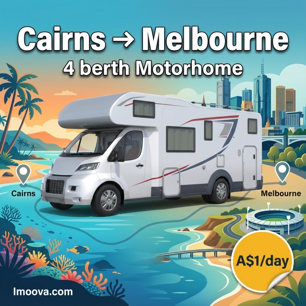 4 berth Motorhome - Cairns to Melbourne