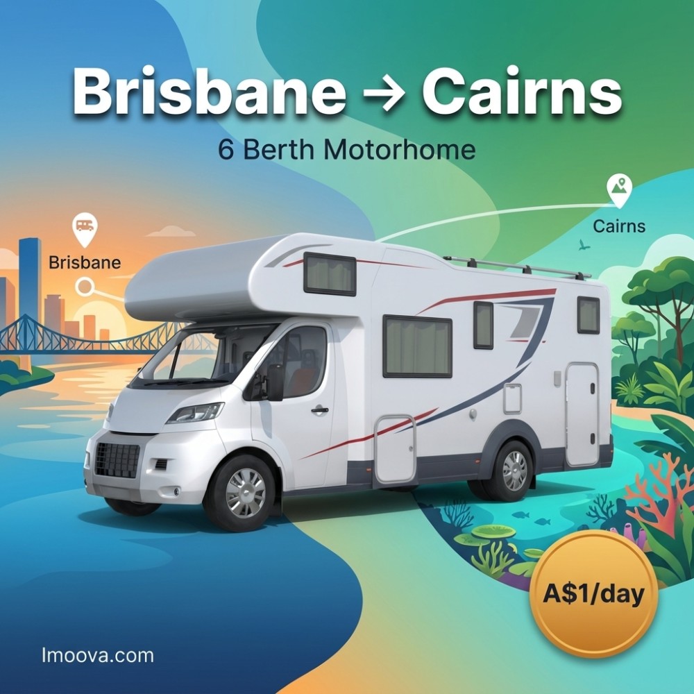 6 Berth Motorhome available for relocation from Brisbane to Cairns