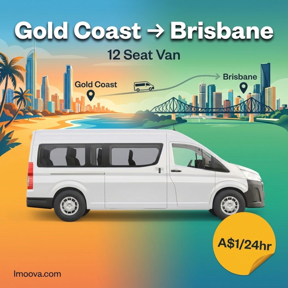 12 Seat Van - Gold Coast to Brisbane