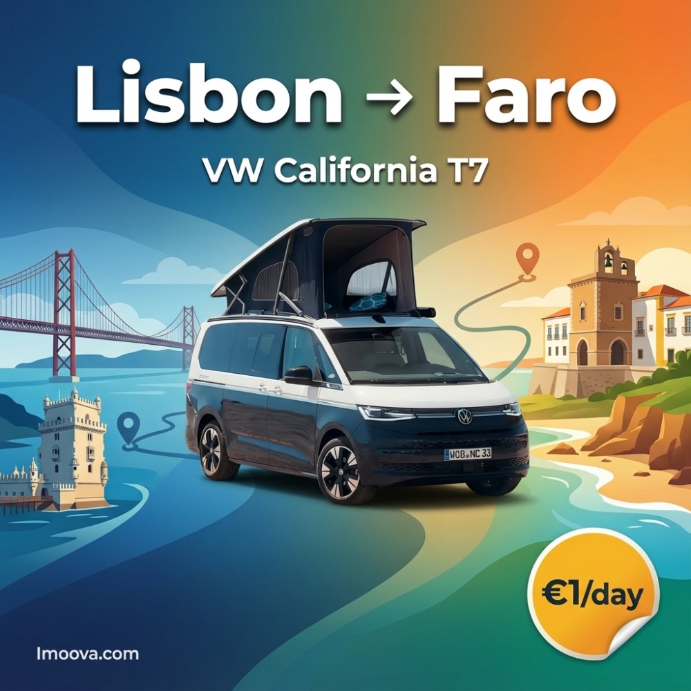 VW California T7 available for relocation from Lisbon to Faro