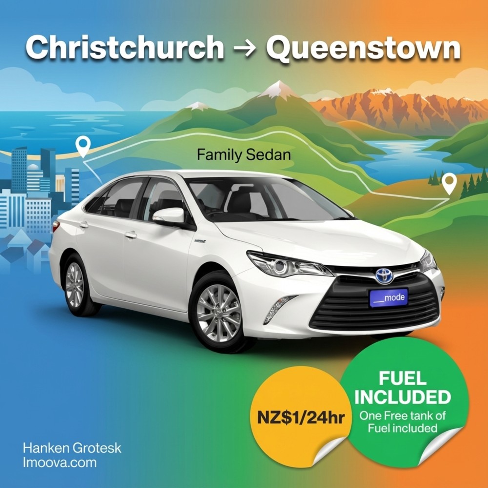 Family Sedan available for relocation from Christchurch to Queenstown