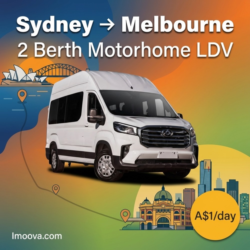 2 Berth Motorhome LDV - Sydney to Melbourne