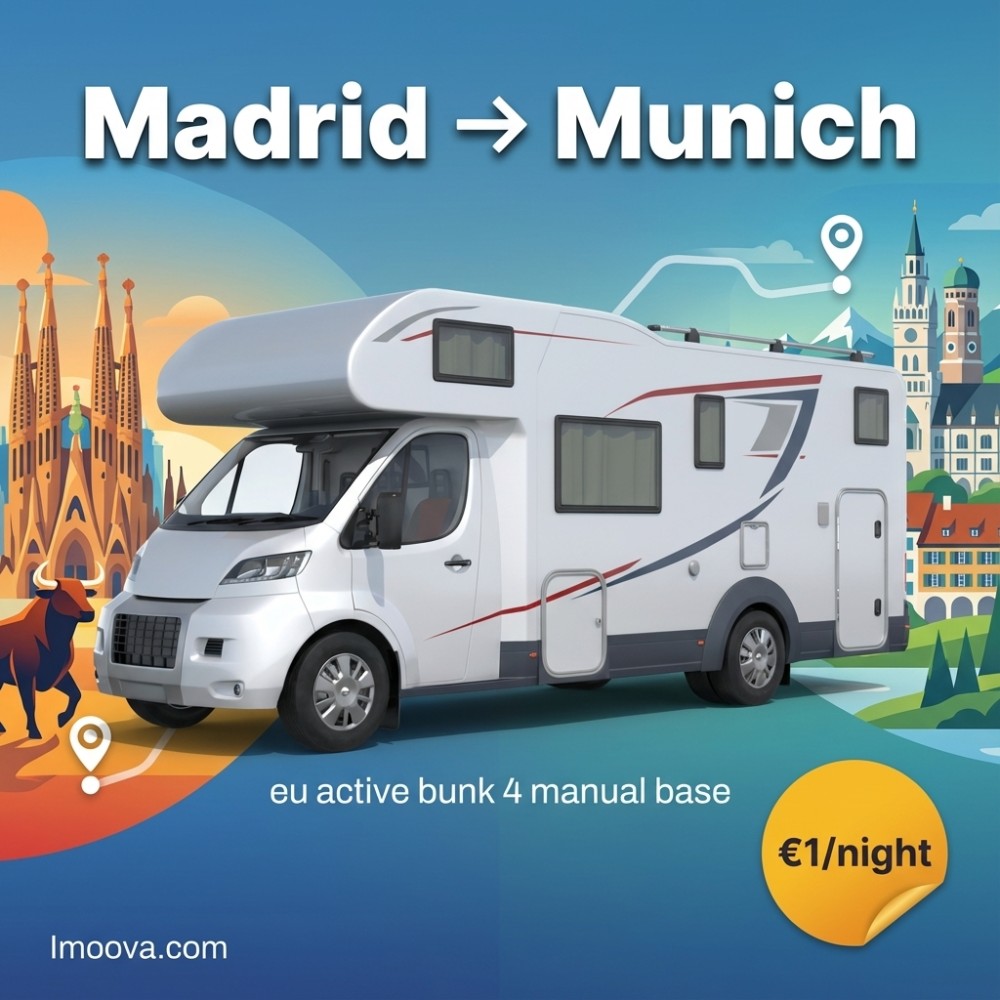 eu active bunk 4 manual base available for relocation from Madrid to Munich