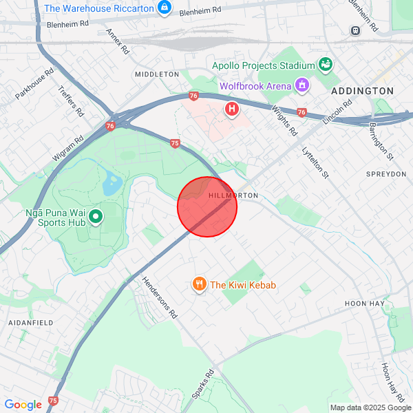 Map of pickup location at CHC TWN1