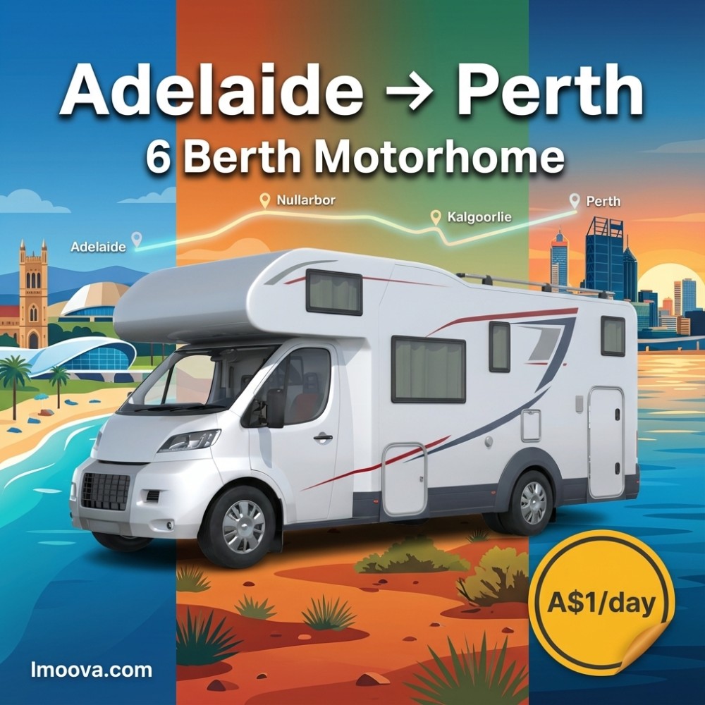 6 Berth Motorhome available for relocation from Adelaide to Perth