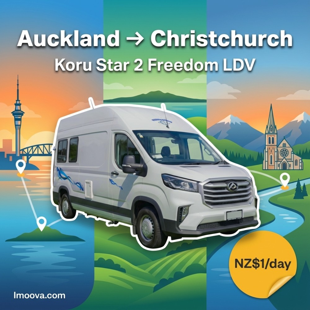 Koru Star 2 Freedom LDV - Auckland to Christchurch