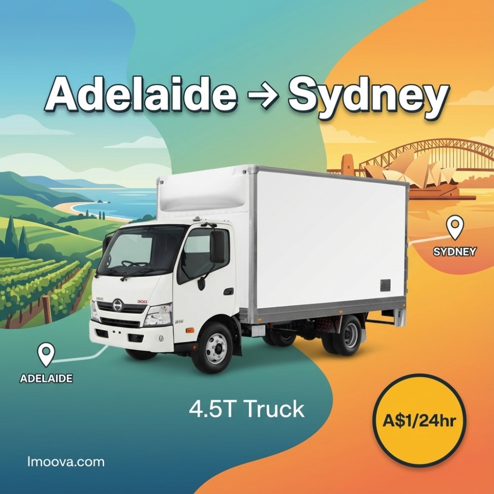 4.5T Truck - Adelaide to Sydney