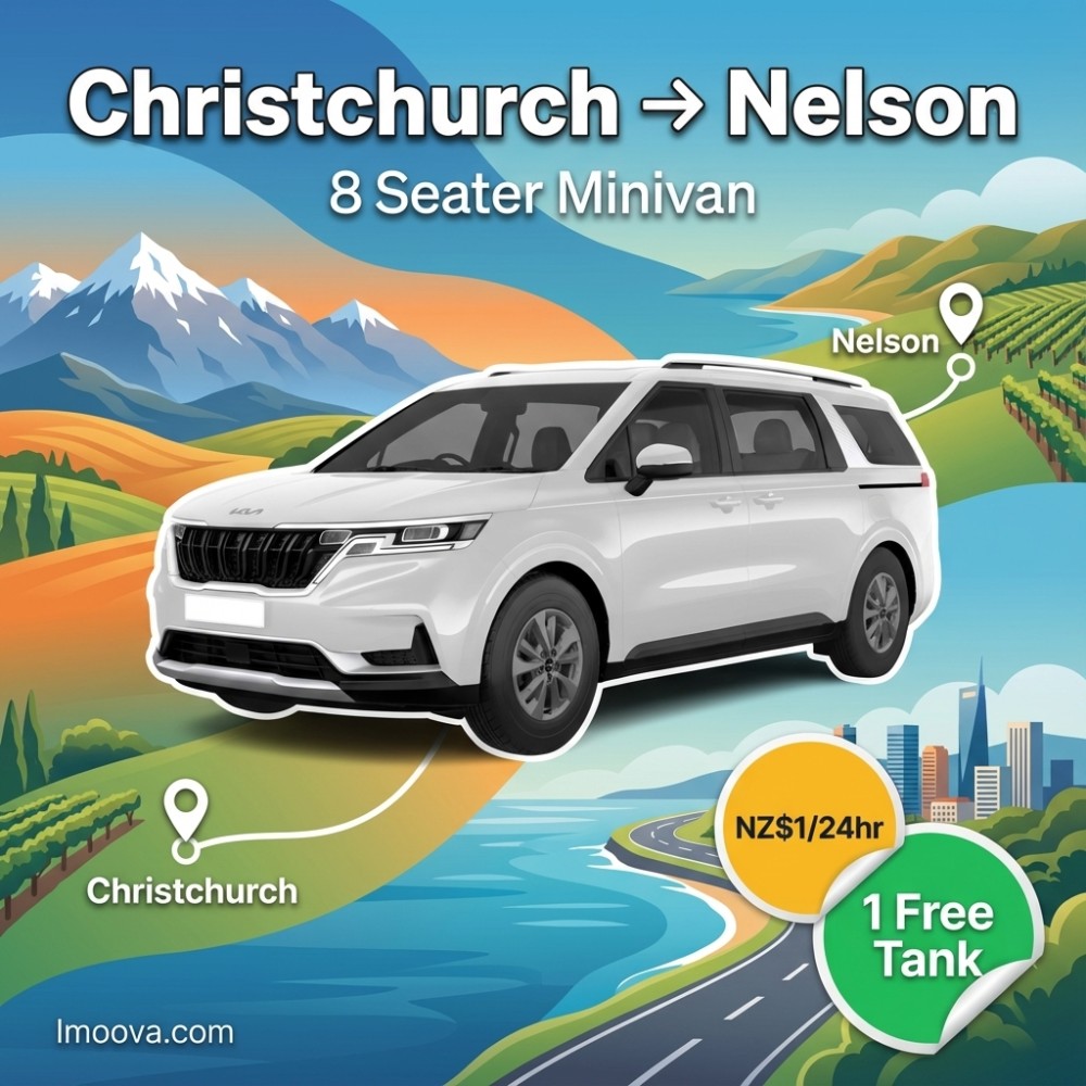 8 Seater Minivan - Christchurch to Nelson