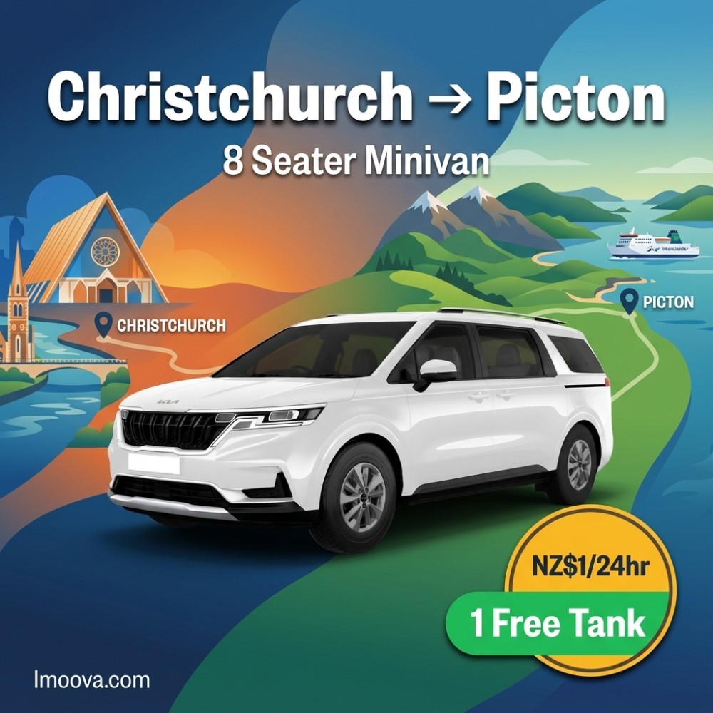 8 Seater Minivan - Christchurch to Picton
