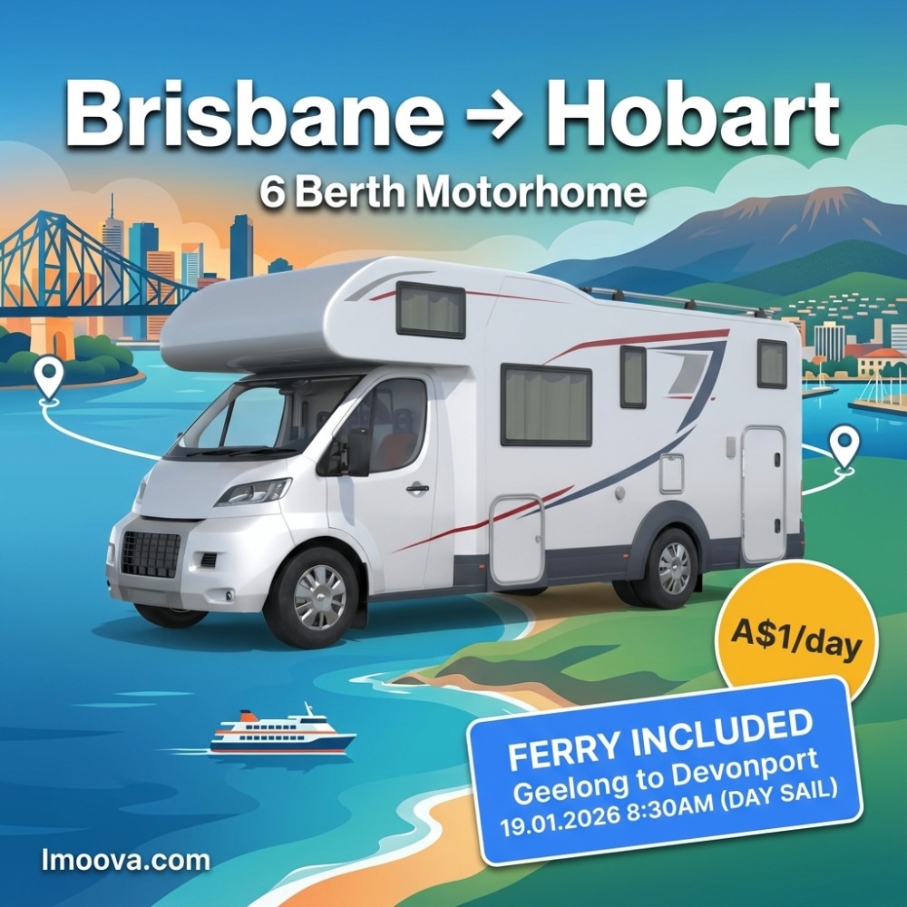 6 Berth Motorhome - Brisbane to Hobart