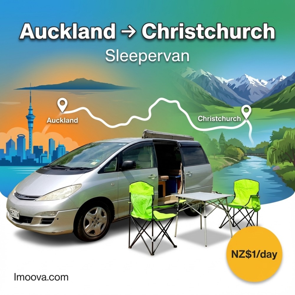 Sleepervan available for relocation from Auckland to Christchurch