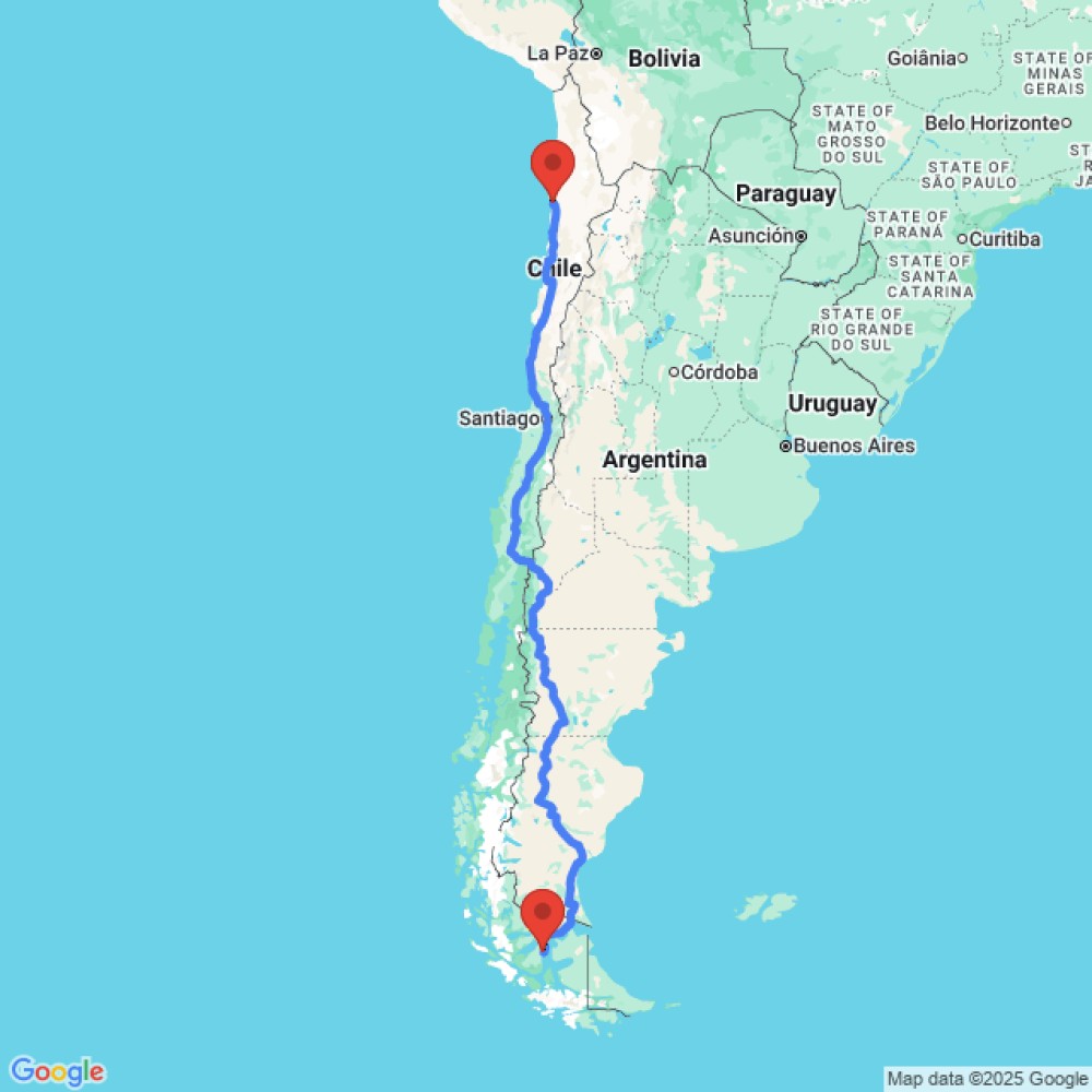 Trip between Punta Arenas and Punta Varas