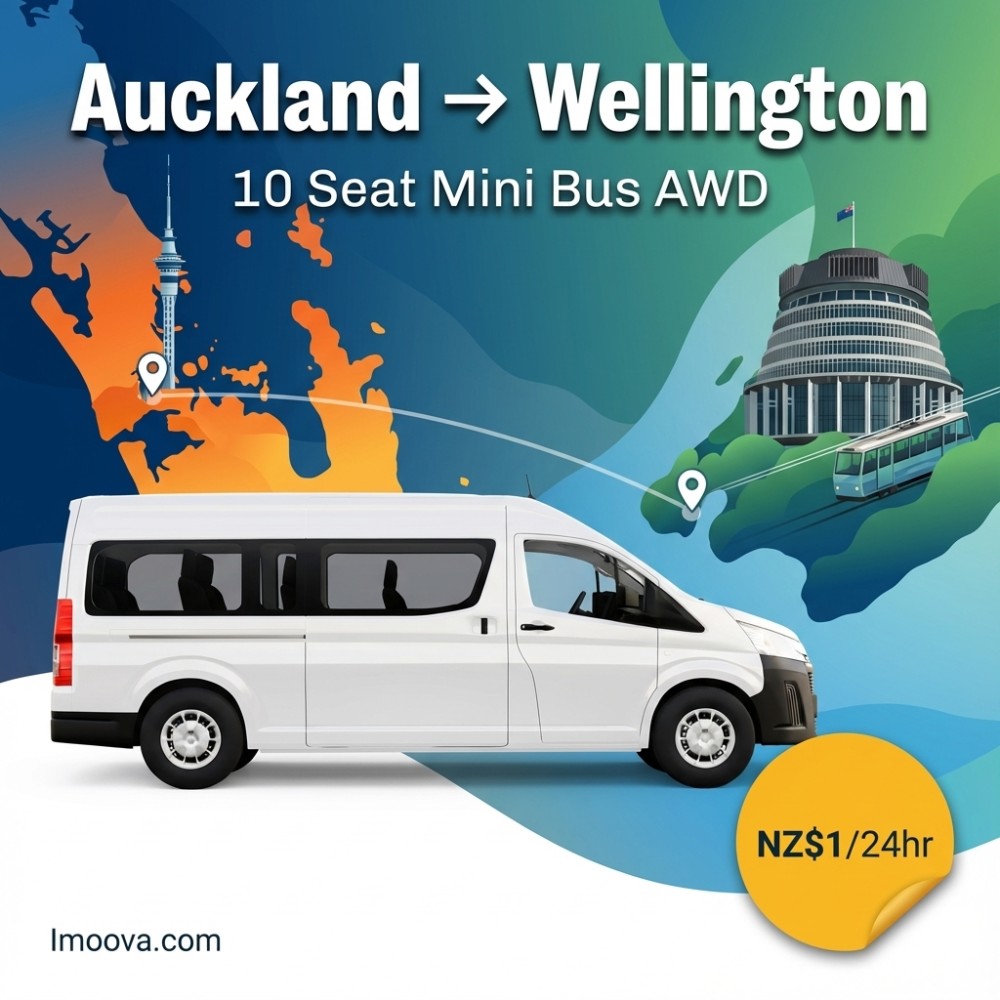 10 Seat Mini Bus AWD available for relocation from Auckland to Wellington