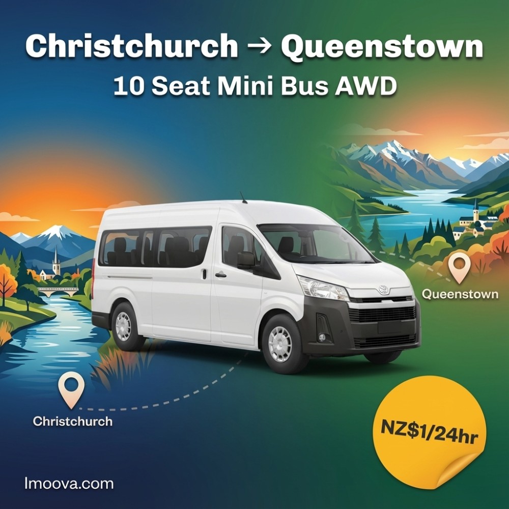 10 Seat Mini Bus AWD available for relocation from Christchurch to Queenstown