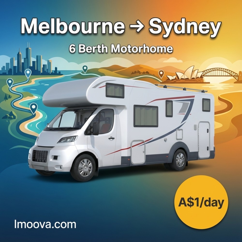 6 Berth Motorhome available for relocation from Melbourne to Sydney