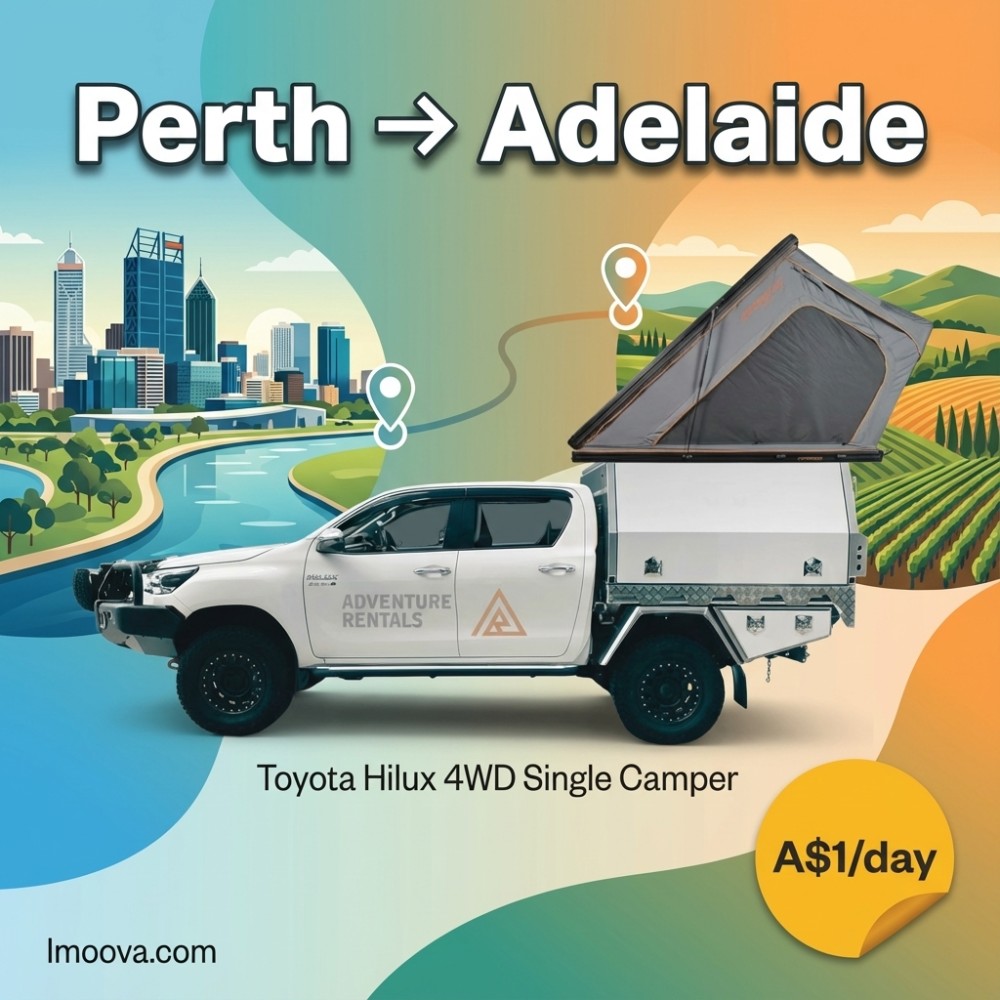 Toyota Hilux 4WD Single Camper available for relocation from Perth to Adelaide
